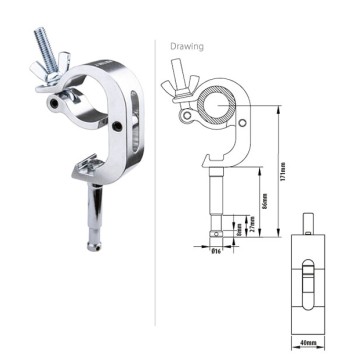 Kupo handcuff coupler w/16mm stud