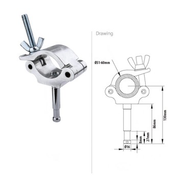 Kupo mighty half coupler w/16mm stud