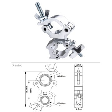 Kupo nugget coupler, swivel for 1.25"~1.5" tube to 2" tube
