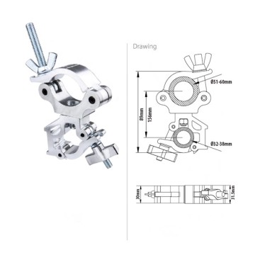 Kupo nugget coupler, swivel 1.25"~1.5" tube to 60mm tube